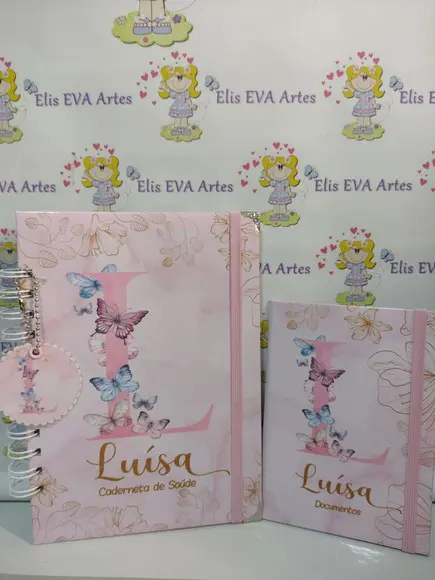 Kit Maternidade Caderneta/pasta Plástica e Porta Documentos