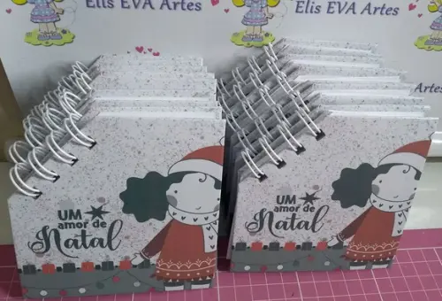 Lembrancinha de natal Bloquinho personalizado