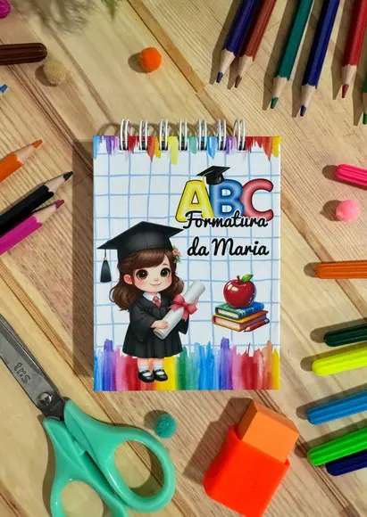 Lembrancinha de Formatura Abc Bloco Personalizado 6 Unidades