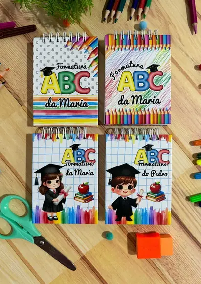 Lembrancinha de Formatura Abc Bloco Personalizado 6 Unidades