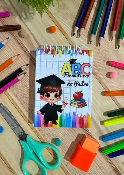 Lembrancinha de Formatura Abc Bloco Personalizado 6 Unidades