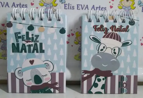Lembrancinha de Natal Bloquinho personalizado