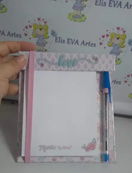 Lembrancinha dia das mães Bloquinho com caneta