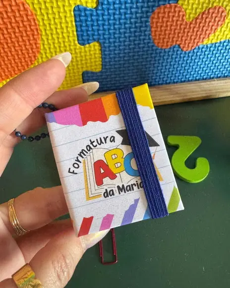 Lembrancinha Formatura Abc Chaveiro Post-its Kit C/10