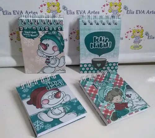 Lembrancinha personalizada bloquinho de natal