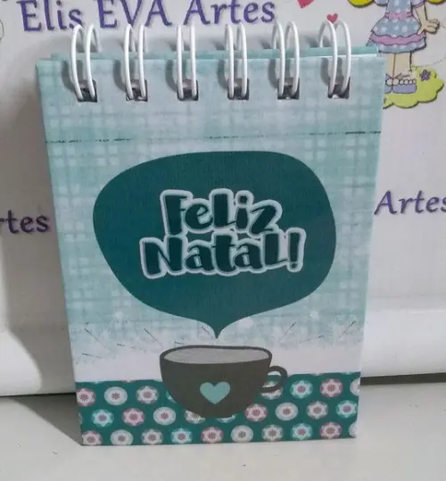 Lembrancinha personalizada bloquinho de natal
