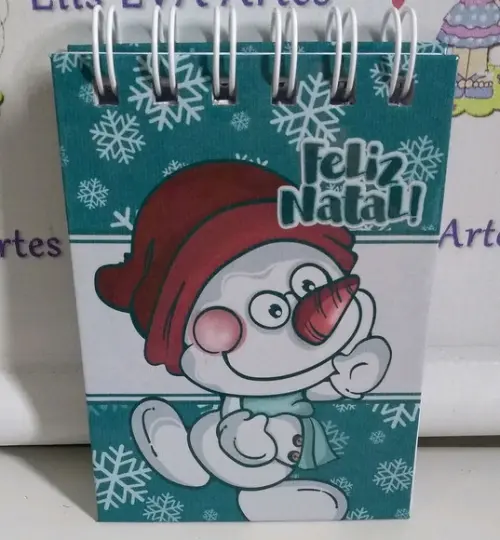 Lembrancinha personalizada bloquinho de natal