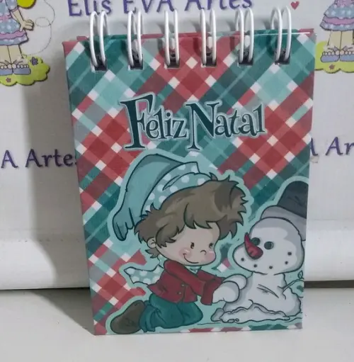 Lembrancinha personalizada bloquinho de natal