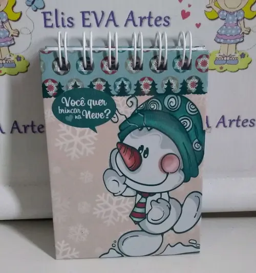 Lembrancinha personalizada bloquinho de natal