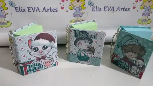 Lembrancinhas Personalizadas Chaveiro post-its Natal