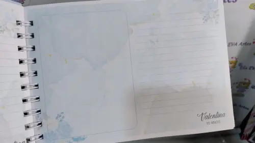 Livro de Assinatura 15 Anos Personalizado 19x24 Azul Claro