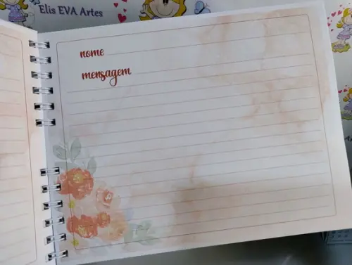 Livro de Assinatura 15 Anos Personalizado 19x24 Vermelho