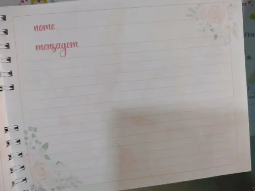 Livro de Assinatura 15 Anos Personalizado 19x24 Rosa Bebê