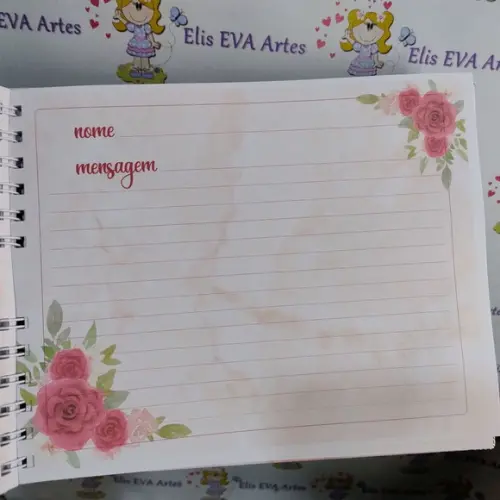 Livro de Assinatura 15 Anos Personalizado 19x24 Pink