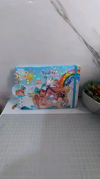 Livro de Assinatura Aniversário Infantil Arca de Noé