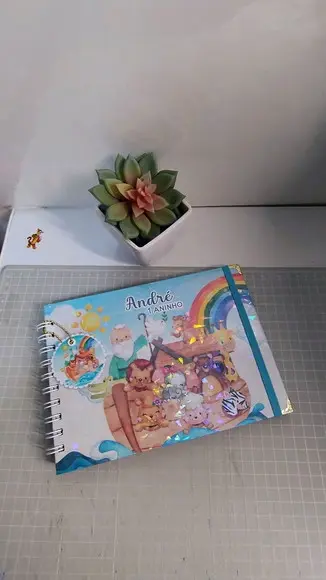 Livro de Assinatura Aniversário Infantil Arca de Noé