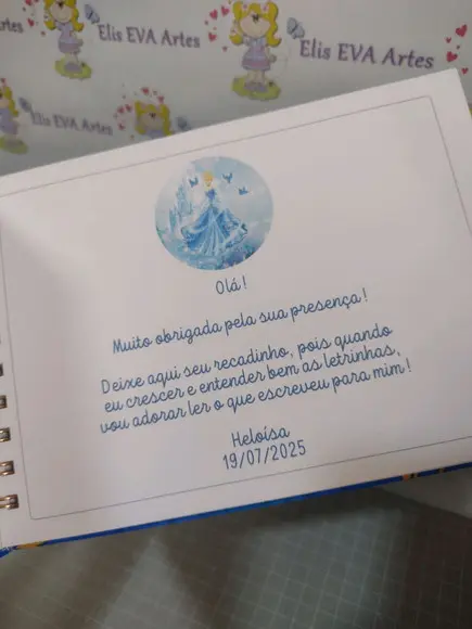 Livro de Assinatura Aniversário Infantil Cinderela