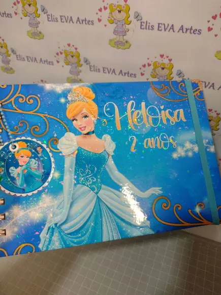 Livro de Assinatura Aniversário Infantil Cinderela