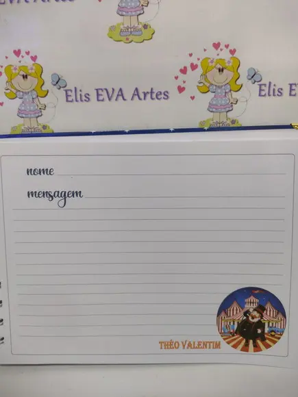 Livro de Assinatura Circo do Bita C/folhas Personalizadas