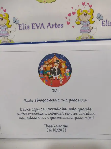 Livro de Assinatura Circo do Bita C/folhas Personalizadas