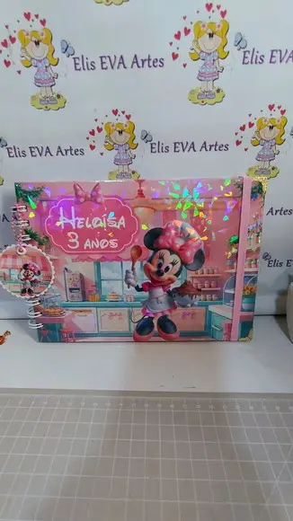 Livro de Assinatura Minnie Confeiteira Holográfico
