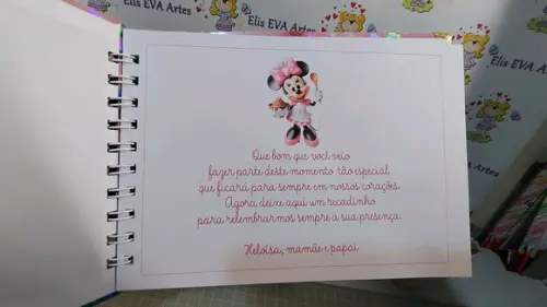 Livro de Assinatura Minnie Confeiteira Holográfico