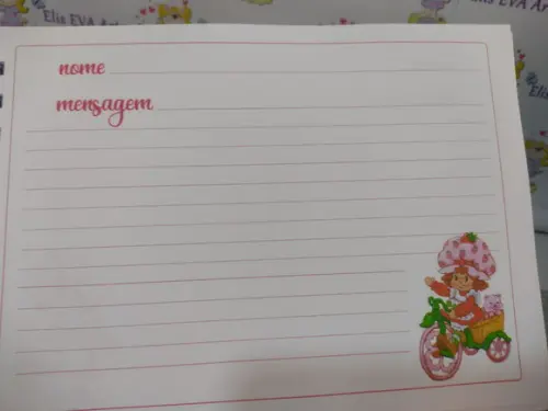 Livro de Assinatura Personalizado Moranguinho