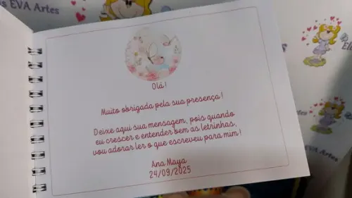 Livro de Assinatura Personalizado Borboletas