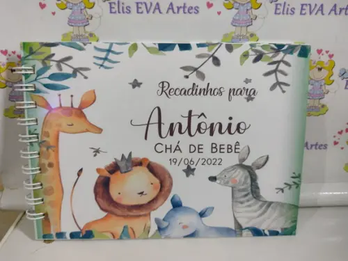 Livro de Assinatura Personalizado Safari c/ Folhas Brancas