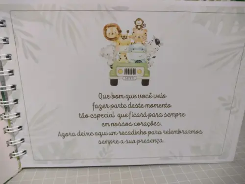 Livro de Assinatura Safari com Folhas Personalizadas