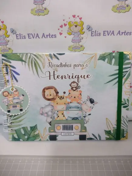 Livro de Assinatura Safari com Folhas Personalizadas