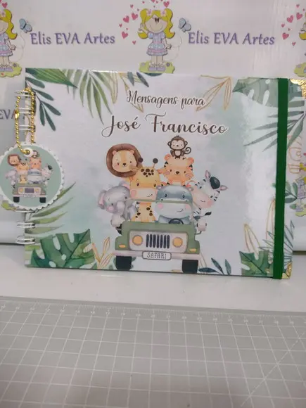 Livro de Assinatura Safari com Folhas Personalizadas