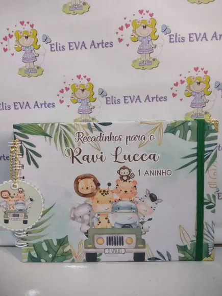 Livro de Assinatura Safari com Folhas Personalizadas