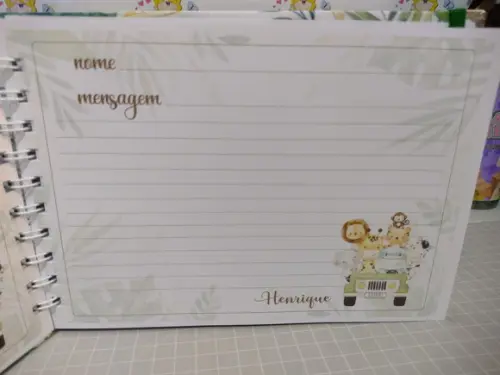 Livro de Assinatura Safari com Folhas Personalizadas