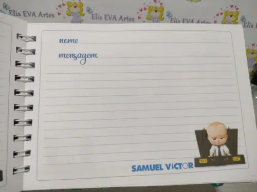 Livro de Assinaturas Personalizado Poderoso Chefinho