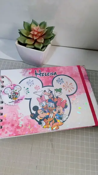 Livro de Autógrafos Personalizado Disney Kit 2 Unidades