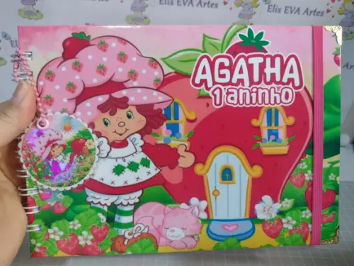 Livro de Assinatura Personalizado Moranguinho