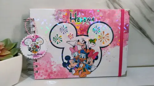 Livro de Autógrafos Personalizado Disney Menina