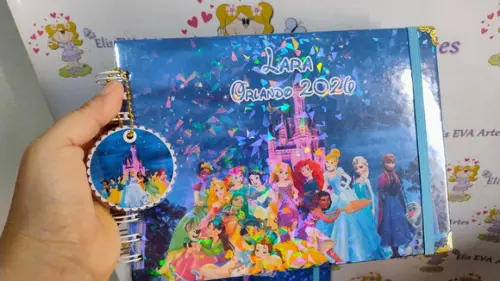 Livro de Autógrafos Personalizado Princesas Disney
