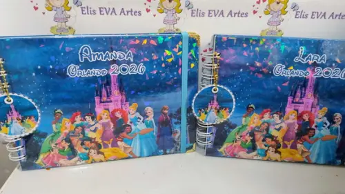 Livro de Autógrafos Personalizado Princesas Disney