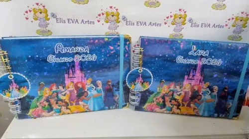 Livro de Autógrafos Personalizado Princesas Disney