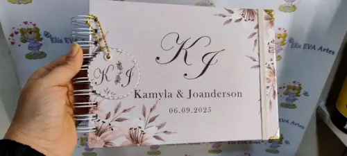 Livro de Mensagens Casamento Personalizado