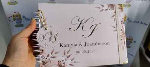Livro de Mensagens Casamento Personalizado