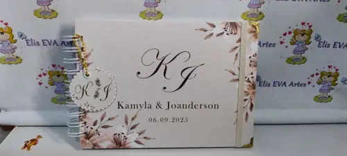 Livro de Mensagens Casamento Personalizado
