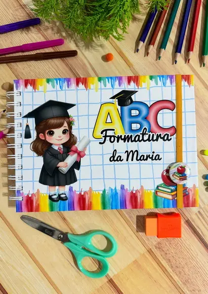 Livro de Mensagens Formatura Abc Personalizado 50 Folhas