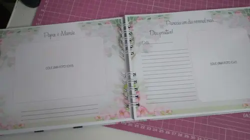 Livro do Bebê Safari Rosa Menina Personalizado
