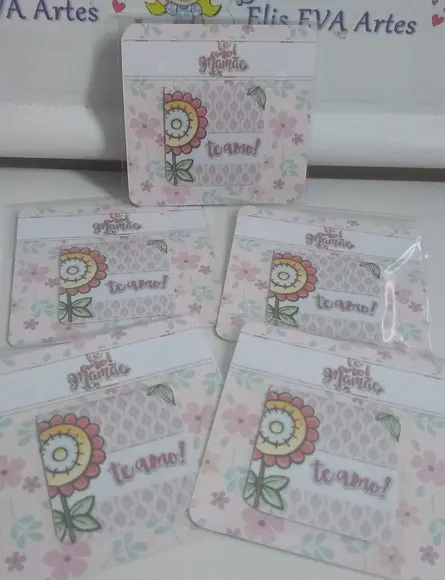 Marcador de página magnético Dia das Mães lembrancinha