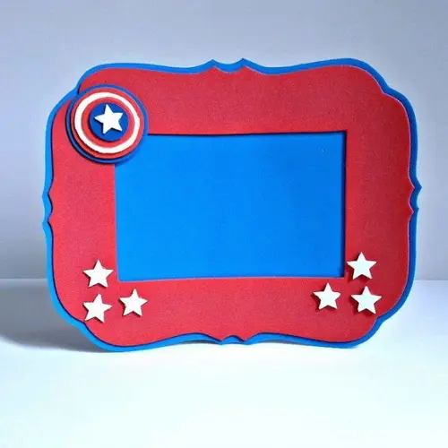 Porta retrato em EVA Capitão América kit c/10 unidades