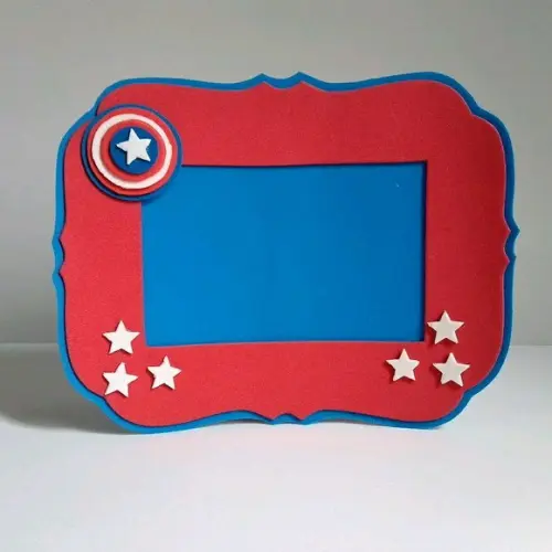 Porta retrato em EVA Capitão América kit c/10 unidades