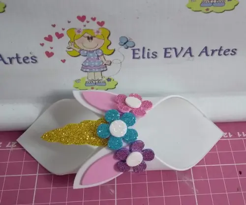 Porta guardanapo Unicornio em eva kit com 20 unidades